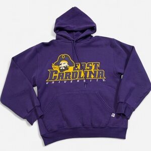 Vintage 90’s ECU Pirates Russell Athletic Embroidered Hoodie